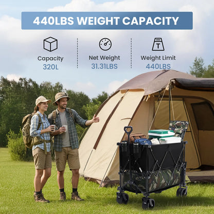 Nuveura Outdoor Folding Double-Decker Wagon